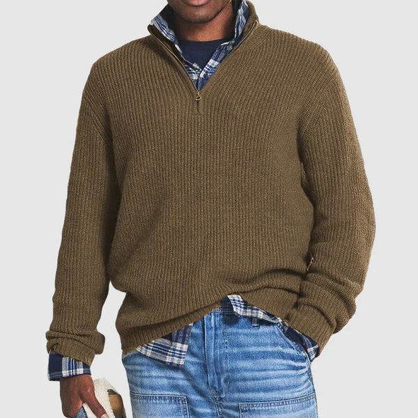Cornelius – Casual Style and Comfort Zip-Up Sweater