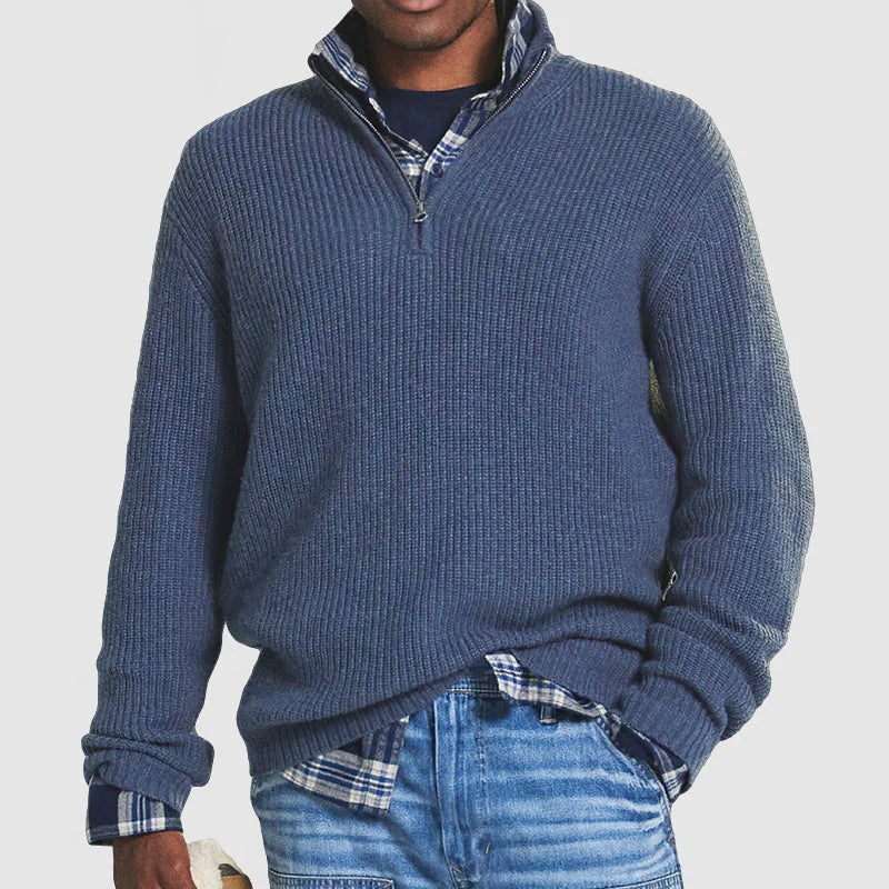 Cornelius – Casual Style and Comfort Zip-Up Sweater