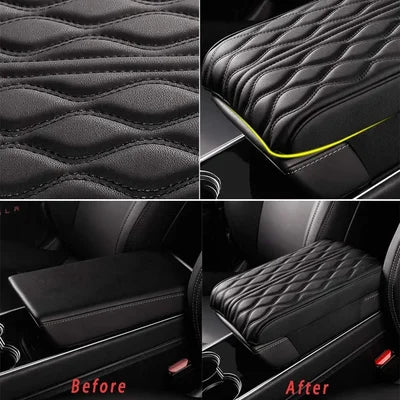 Cotton Leather Car Armrest Box Pad (Universal Style)