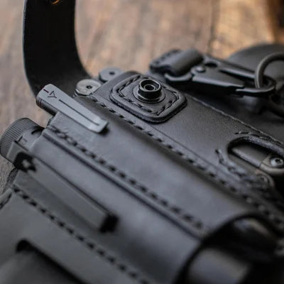 Cowhide Owl Buckle Tactical Multifunction Belt Cover