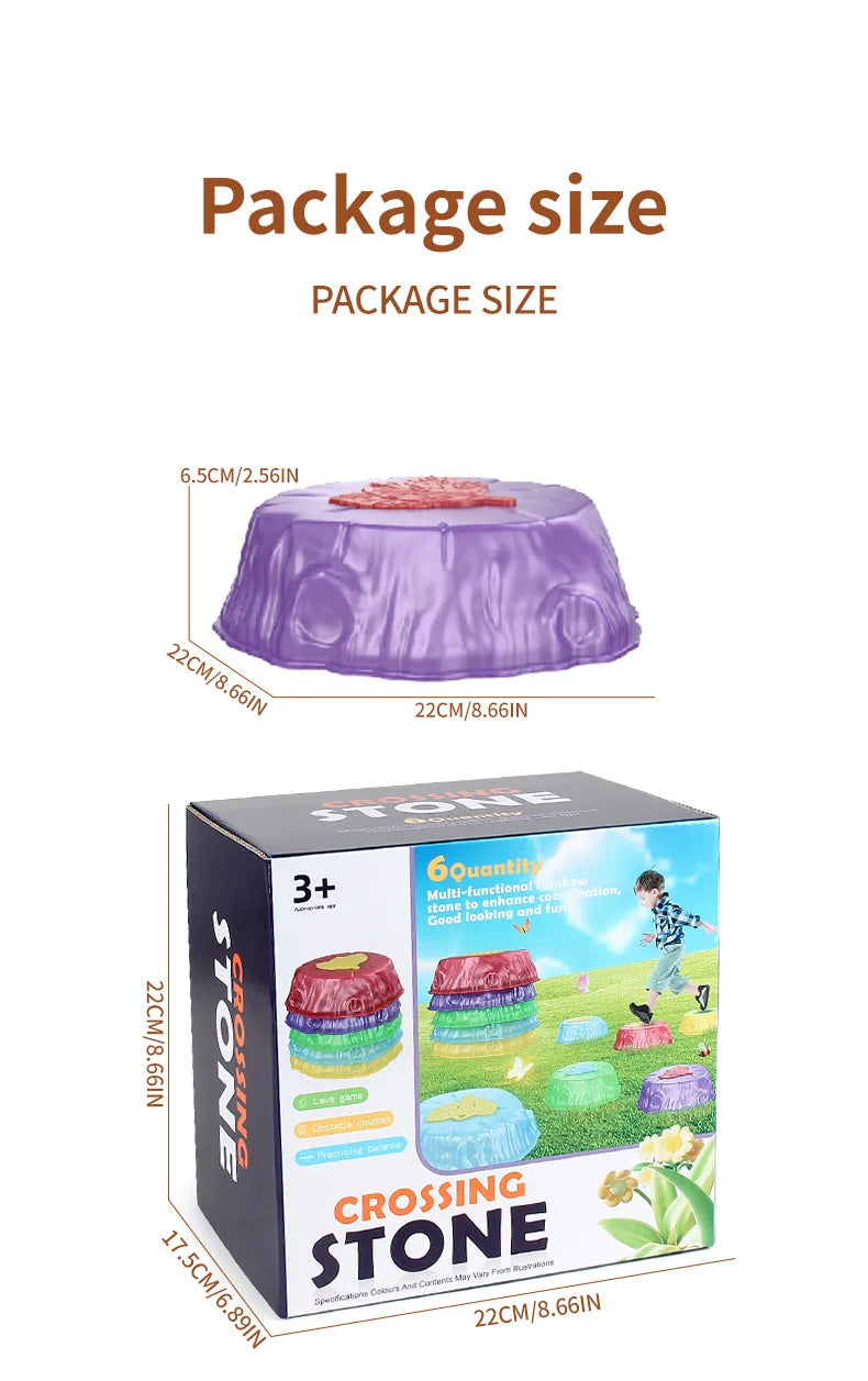 Crossing Stones - Jumping &amp; Balancing - Luminous Balance Stones