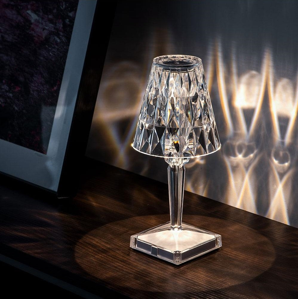 Crystal Table Lamp with Touch Control - LumeCrystal