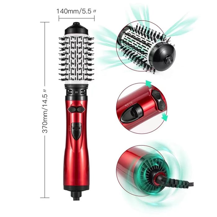 CurlFlow – 2-in-1 Hot Air Styler and Rotating Hair Dryer