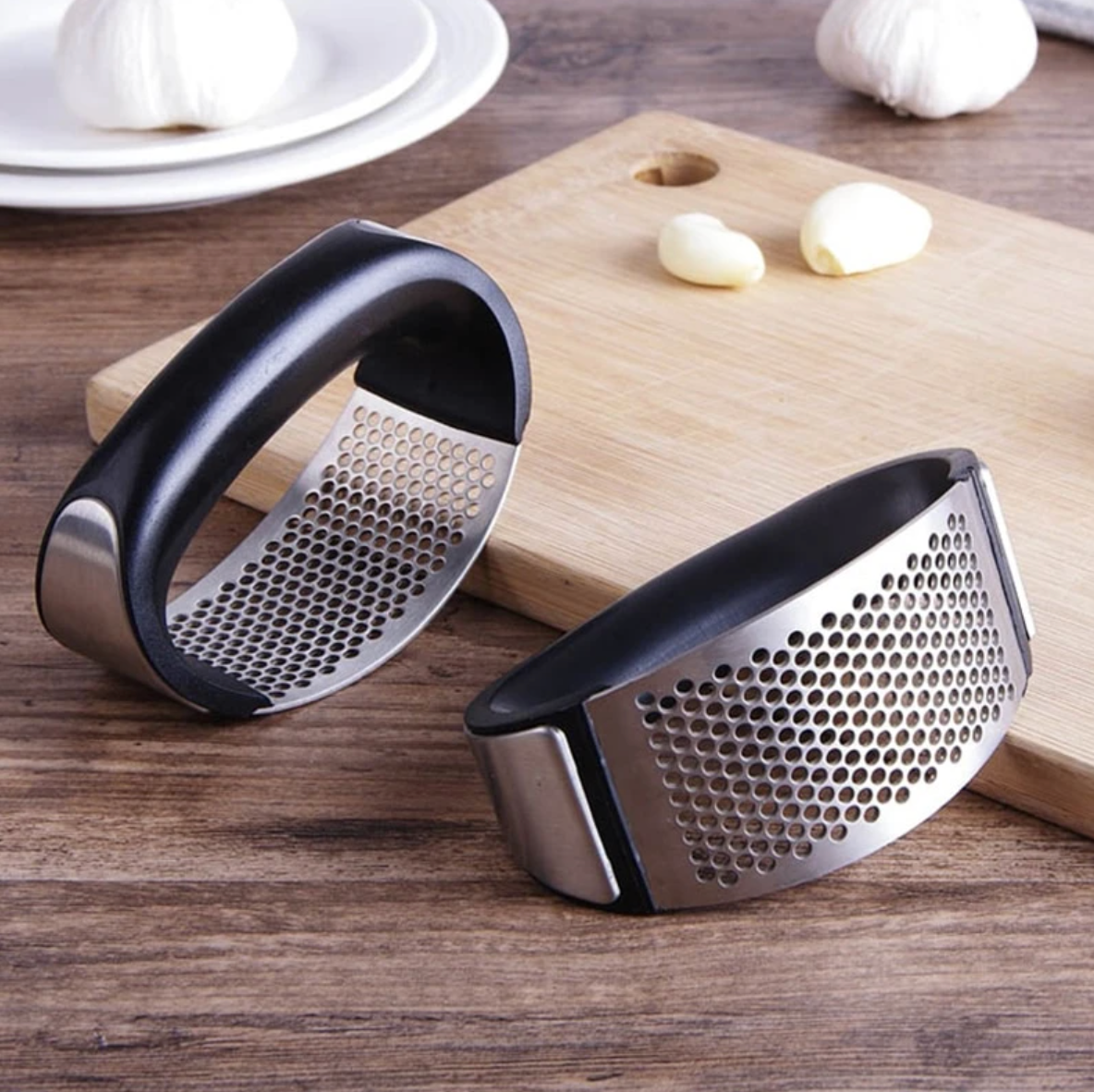 Curved Stainless Steel Garlic Press | Your Favourite Kitchen Gadget