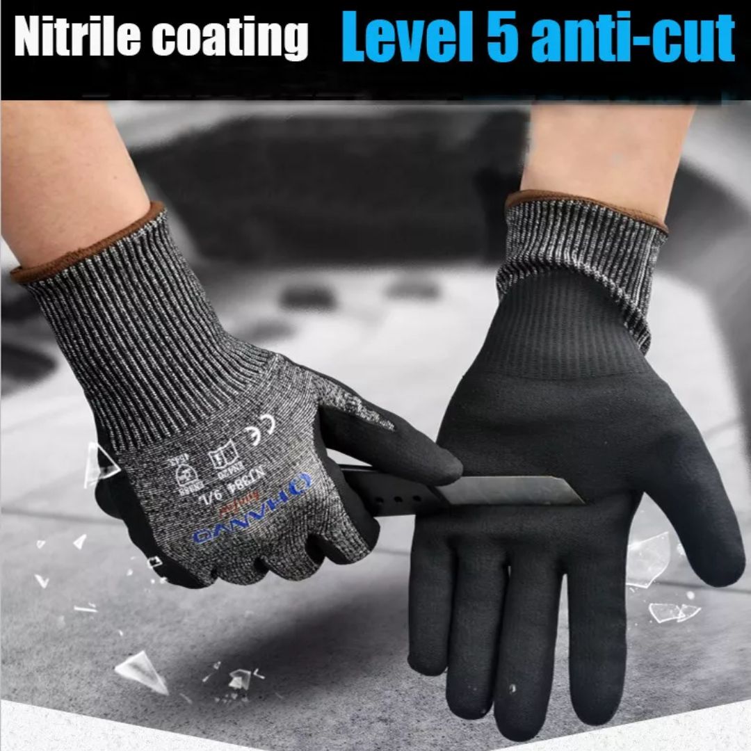 Cut-Resistant Work Glove | HPPE, Fibreglass, Nitrile Palm