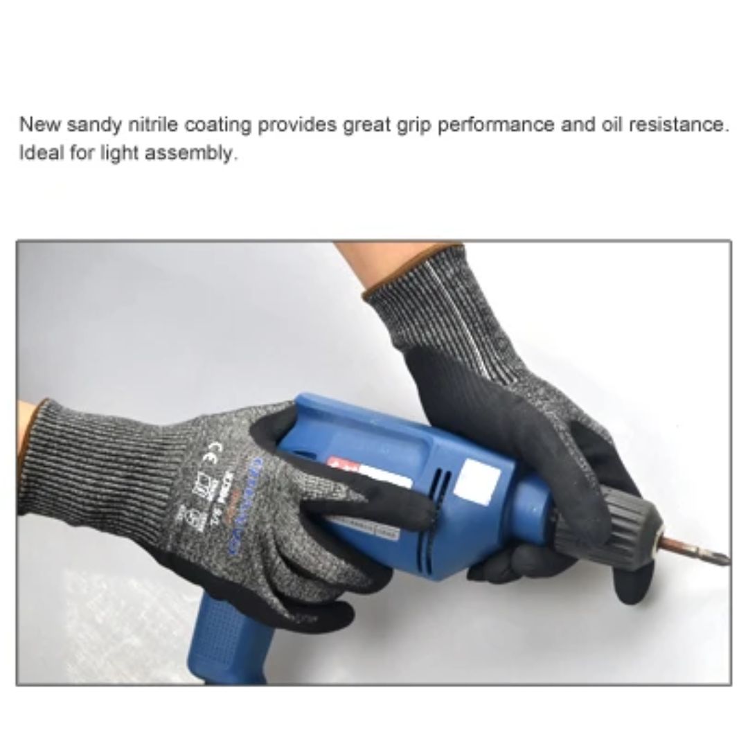 Cut-Resistant Work Glove | HPPE, Fibreglass, Nitrile Palm