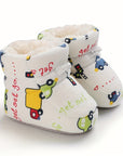 Cute Comfortable Slip-On Fleece Booties for Baby Boys and Girls - Happie