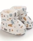 Cute Comfortable Slip-On Fleece Booties for Baby Boys and Girls - Happie