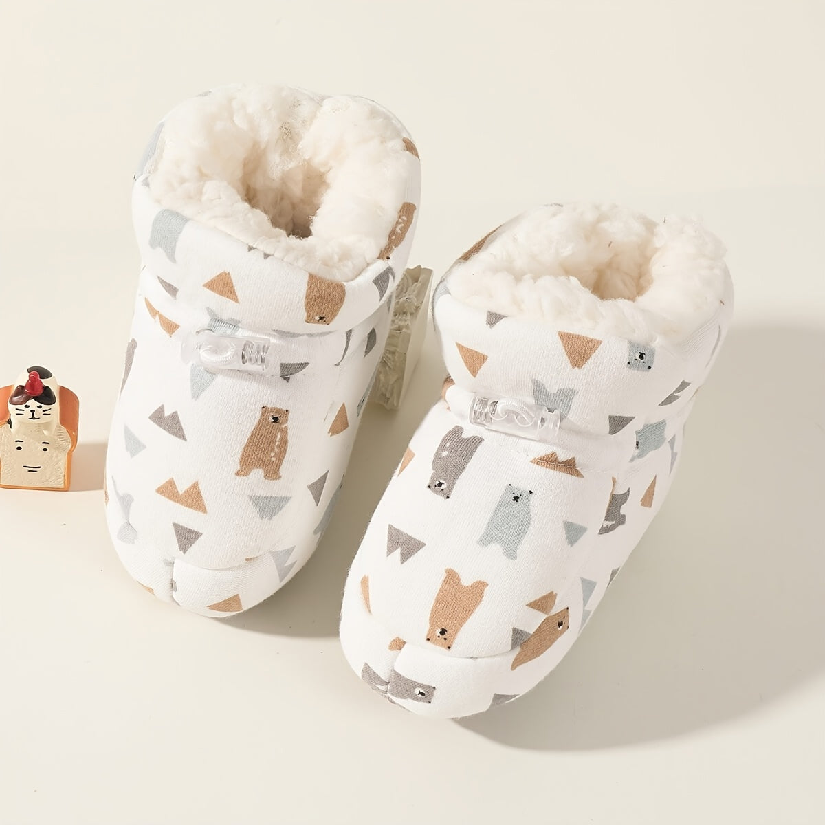 Cute Comfortable Slip-On Fleece Booties for Baby Boys and Girls - Happie
