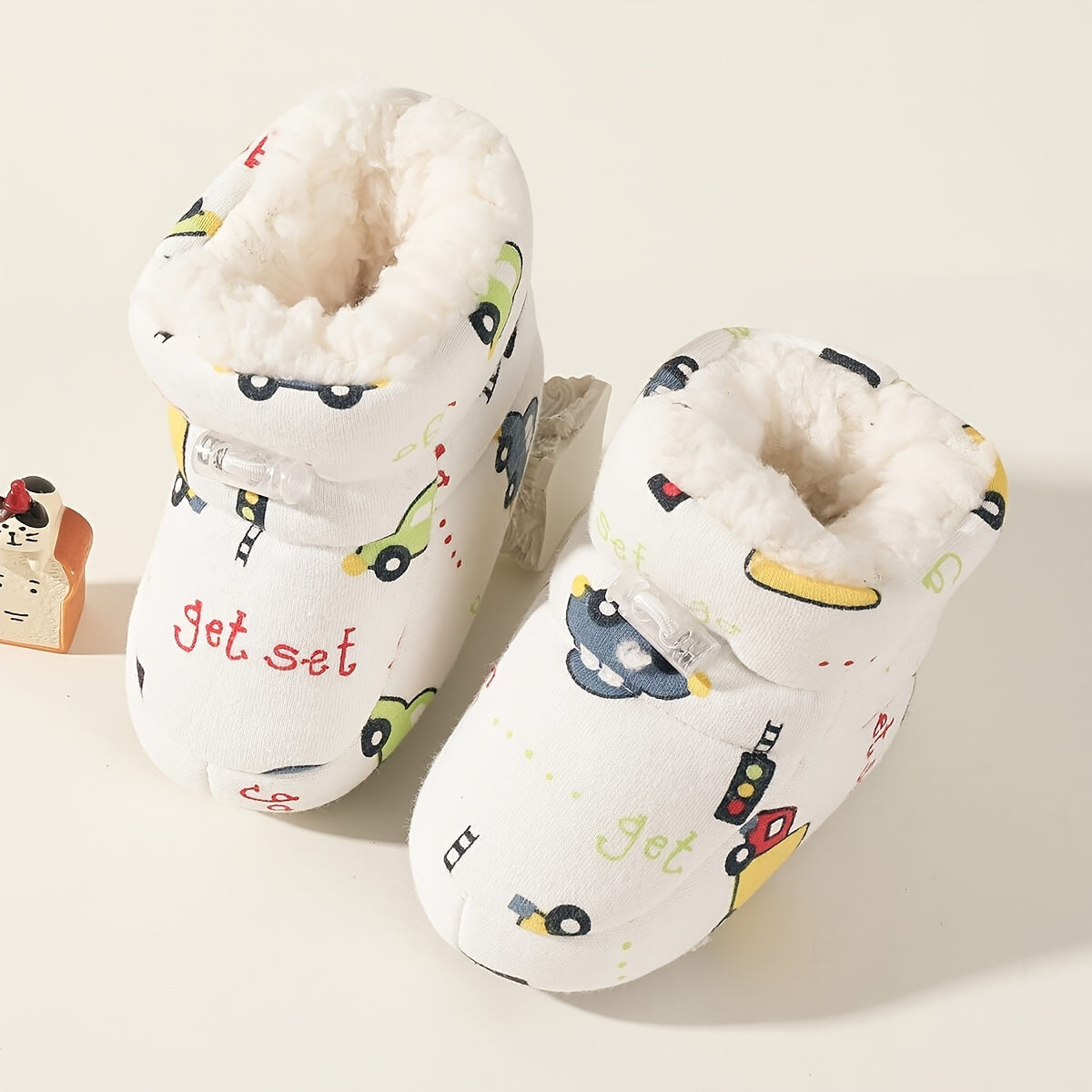 Cute Comfortable Slip-On Fleece Booties for Baby Boys and Girls - Happie