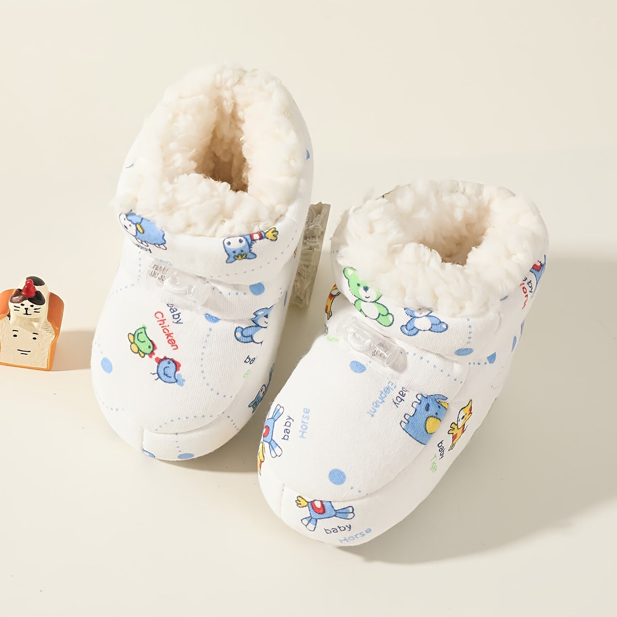 Cute Comfortable Slip-On Fleece Booties for Baby Boys and Girls - Happie