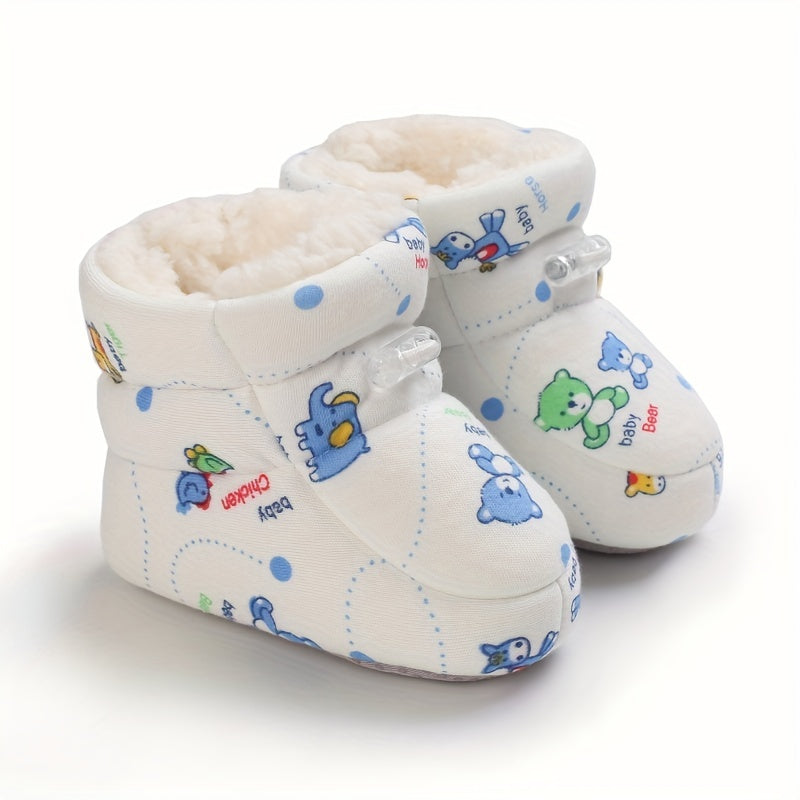 Cute Comfortable Slip-On Fleece Booties for Baby Boys and Girls - Happie
