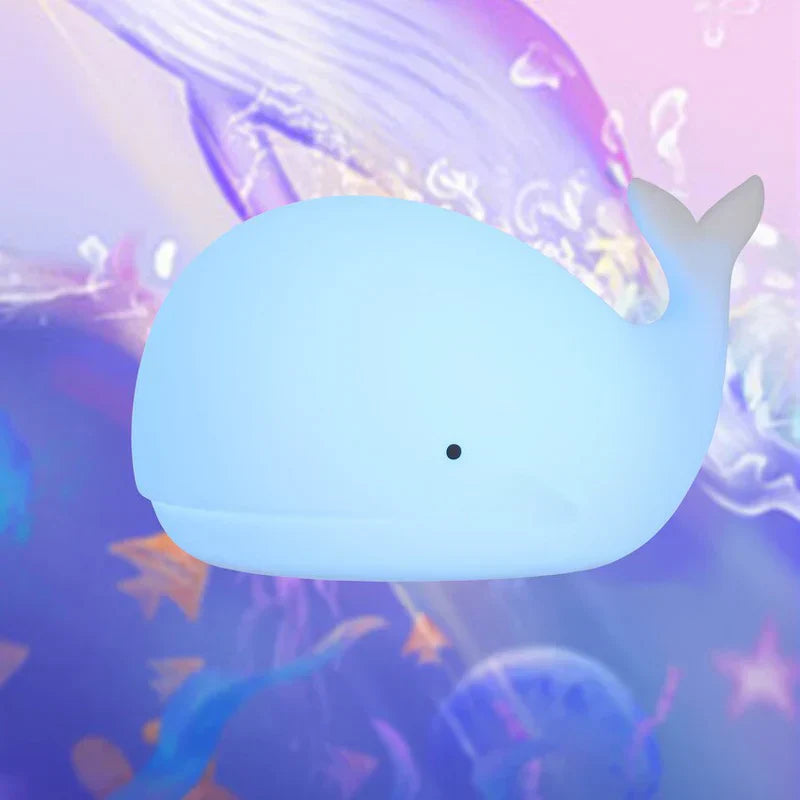 Cute Whale Night Light with Colour Changing - GlowWhale
