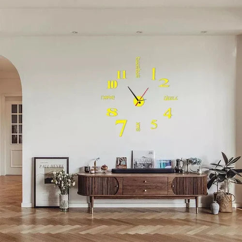 DIY Modern No-Drill Wall Clock