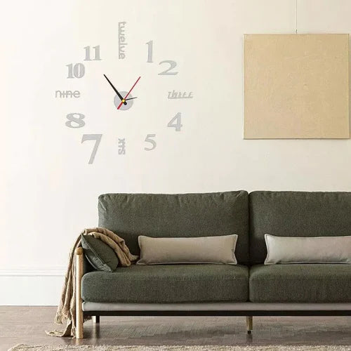 DIY Modern No-Drill Wall Clock