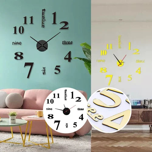 DIY Modern No-Drill Wall Clock