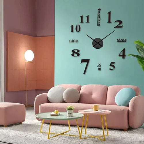 DIY Modern No-Drill Wall Clock