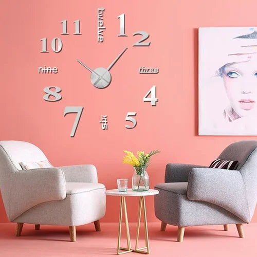 DIY Modern No-Drill Wall Clock