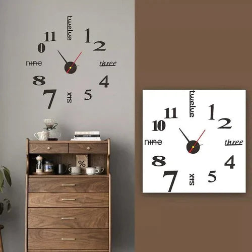 DIY Modern No-Drill Wall Clock