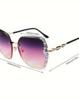 Dalis – Rimless Sunglasses with Sparkling Crystals