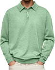 Dalvin – Casual and Comfortable Long Sleeve Revere Polo Shirt