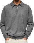 Dalvin – Casual and Comfortable Long Sleeve Revere Polo Shirt