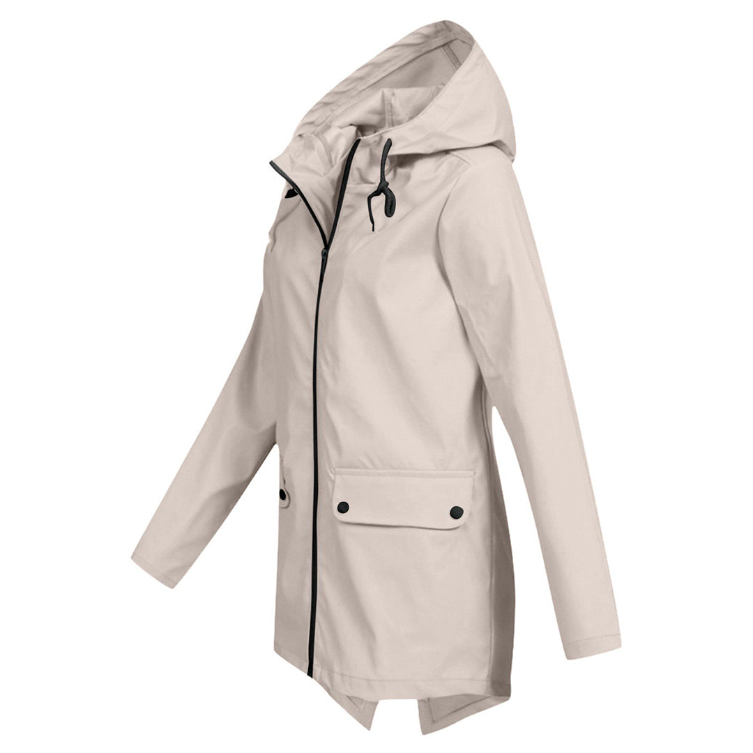 Dasha – Long Raincoat with Hood for Women