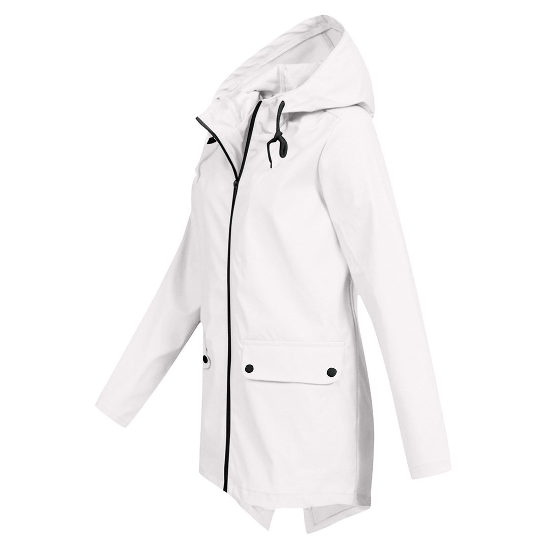 Dasha – Long Raincoat with Hood for Women