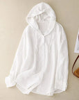 Davina - Long-Sleeved Hooded Blouse