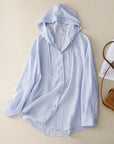 Davina - Long-Sleeved Hooded Blouse