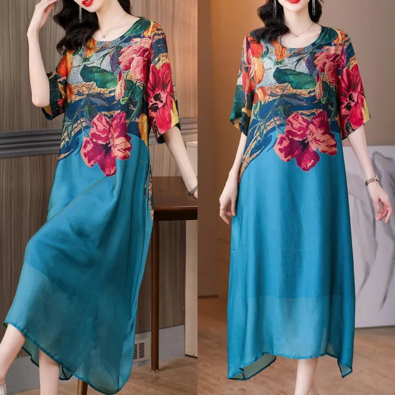 Debby - Elegant Dress with Floral Print