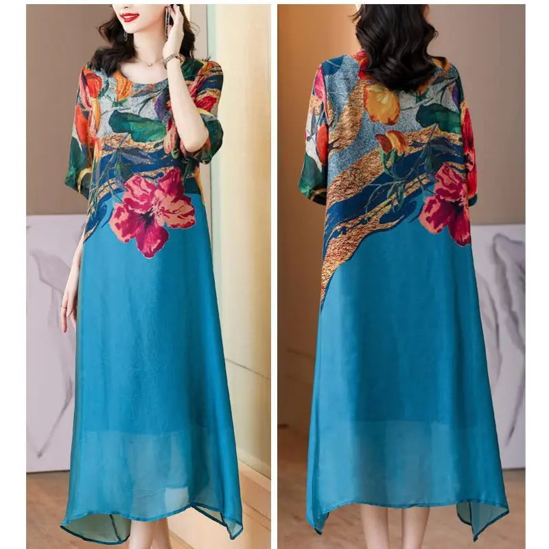 Debby - Elegant Dress with Floral Print