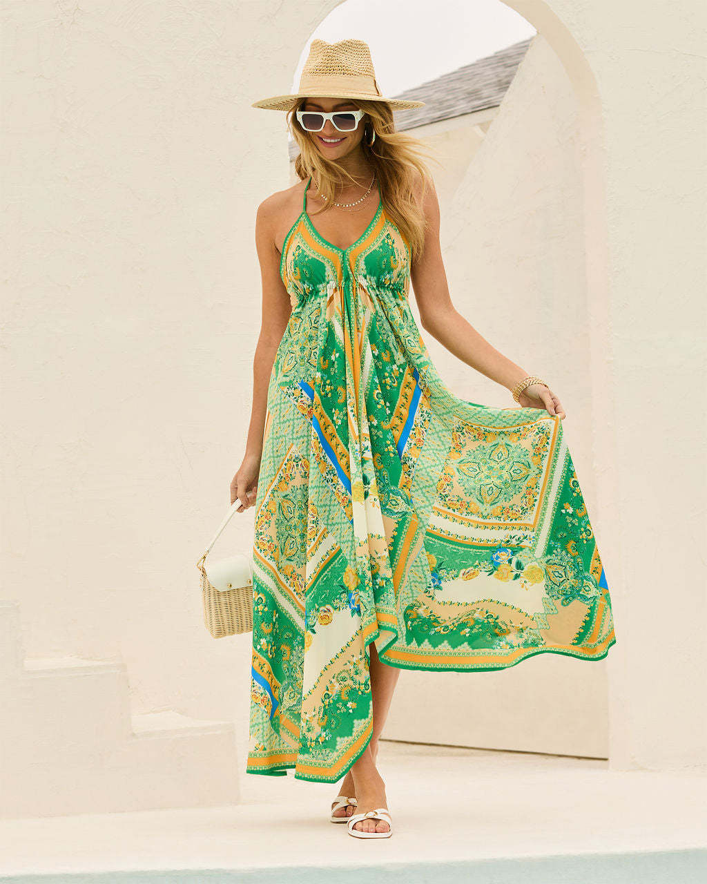 Delfina - Summer V-Neck Bohemian Long Dress