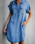 Denim Midi Dresses - Regina