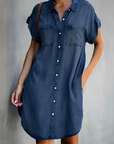 Denim Midi Dresses - Regina