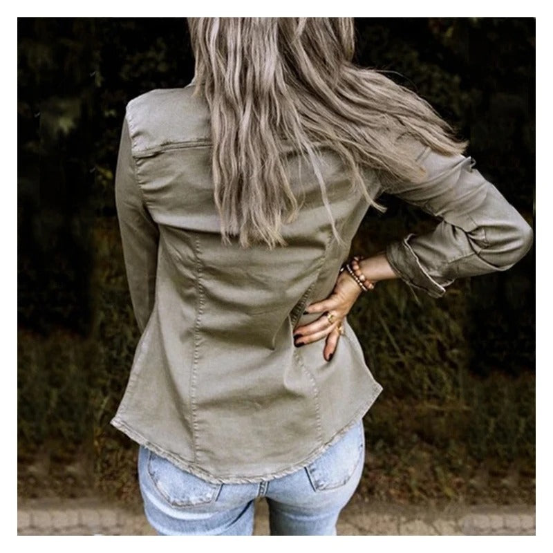 Denim Summer Jacket for Women - Sophia