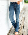 Denim Trousers with Straight Cut for Women - Dari