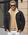 Derek - Vintage Lined Bomber Jacket for Men