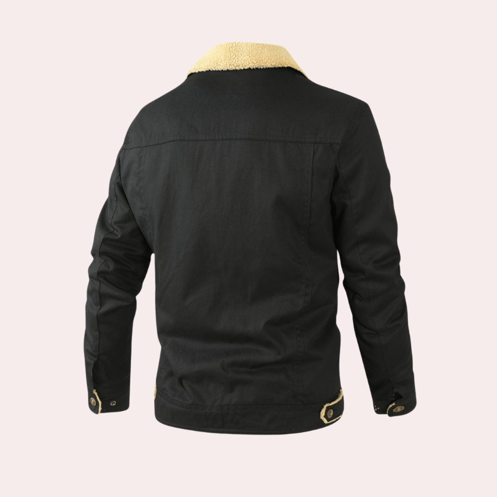 Derek - Vintage Lined Bomber Jacket for Men