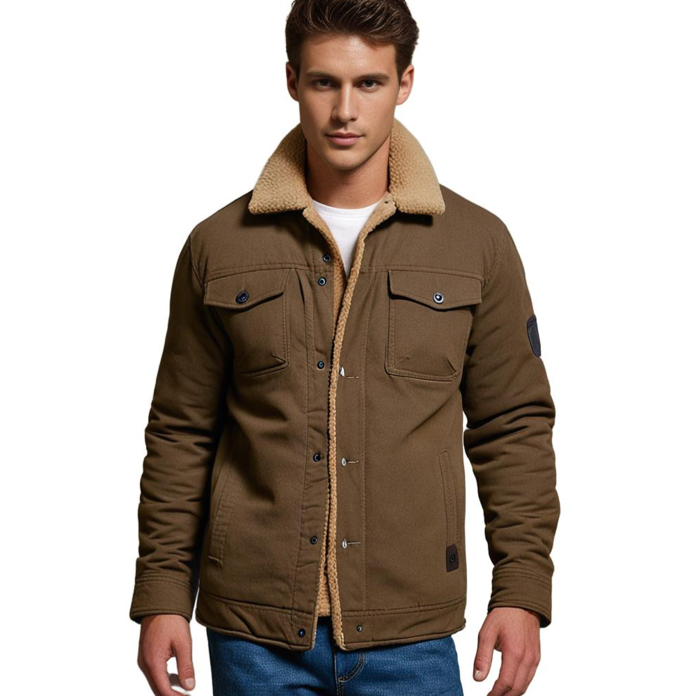 Derek - Vintage Lined Bomber Jacket for Men