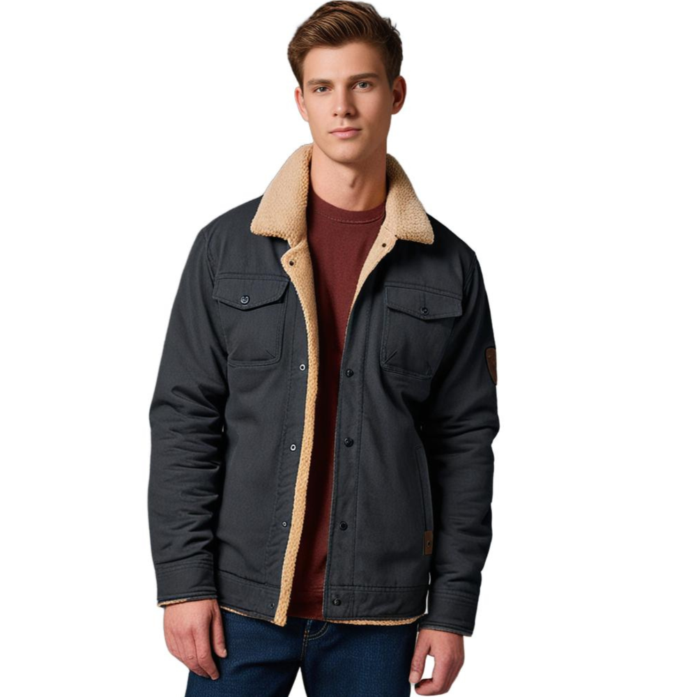 Derek - Vintage Lined Bomber Jacket for Men