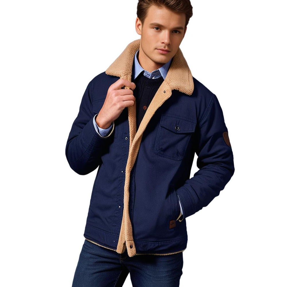 Derek - Vintage Lined Bomber Jacket for Men