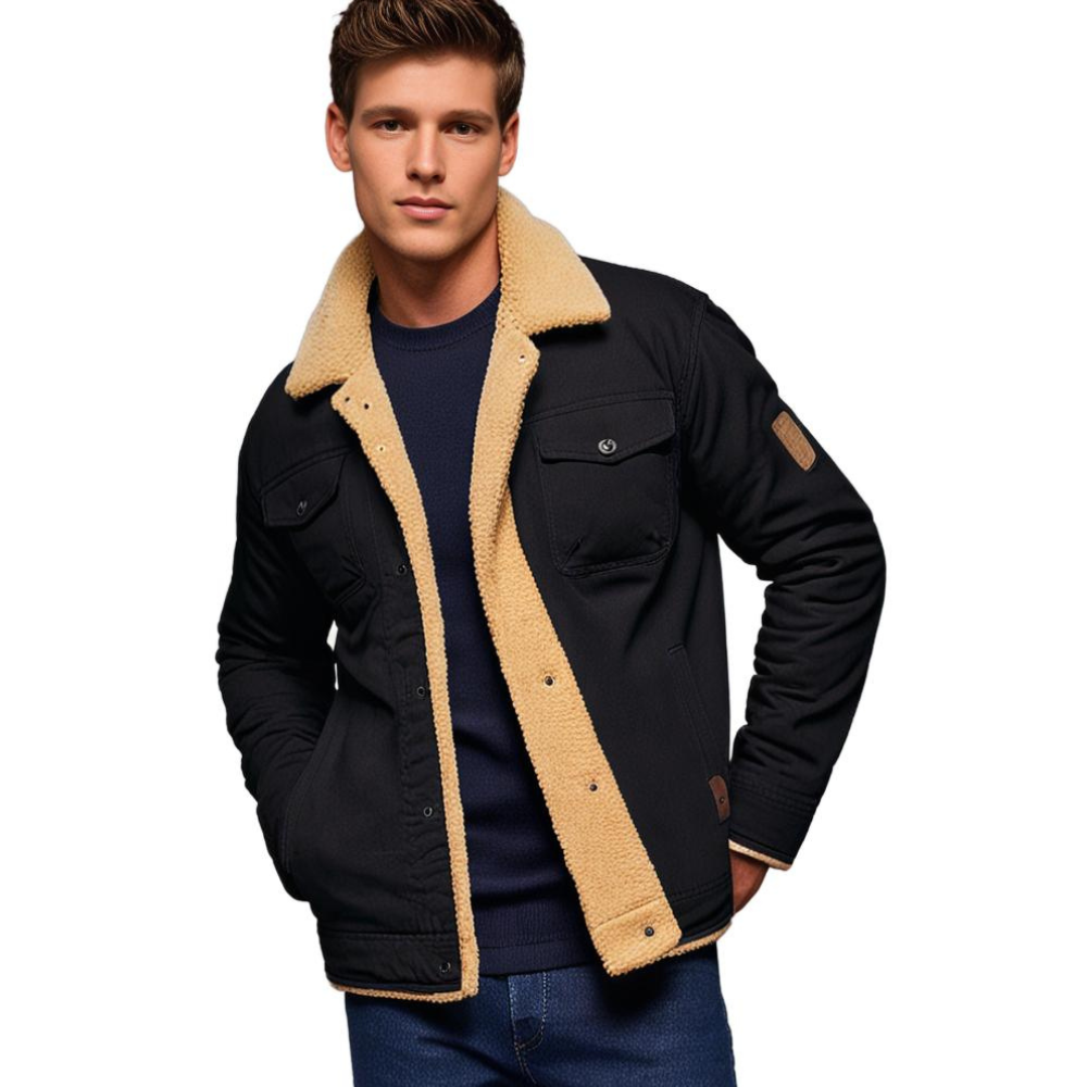 Derek - Vintage Lined Bomber Jacket for Men
