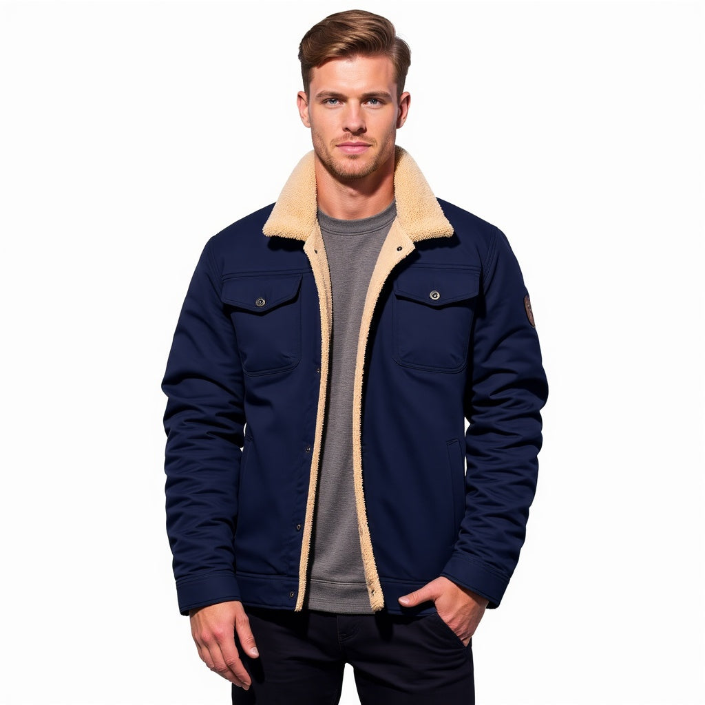 Derek - Vintage Lined Bomber Jacket for Men