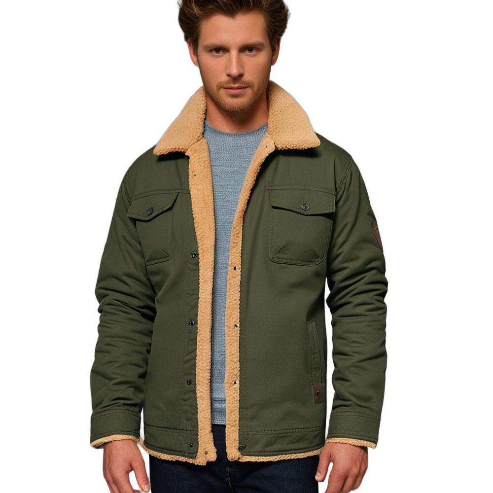 Derek - Vintage Lined Bomber Jacket for Men