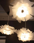 Design Pendant Lamp Flower White Metal - Sophia