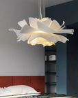 Design Pendant Lamp Flower White Metal - Sophia