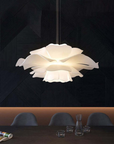 Design Pendant Lamp Flower White Metal - Sophia