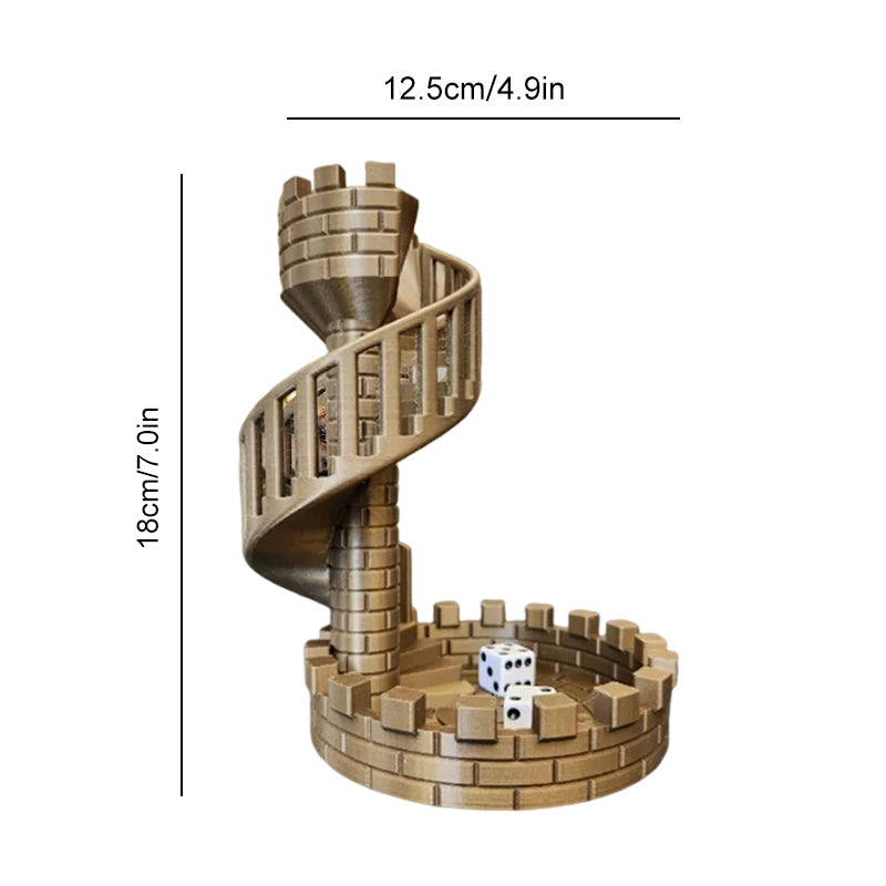 DiceMasters - 3D Printed Dice Tower with Spiral Staircase