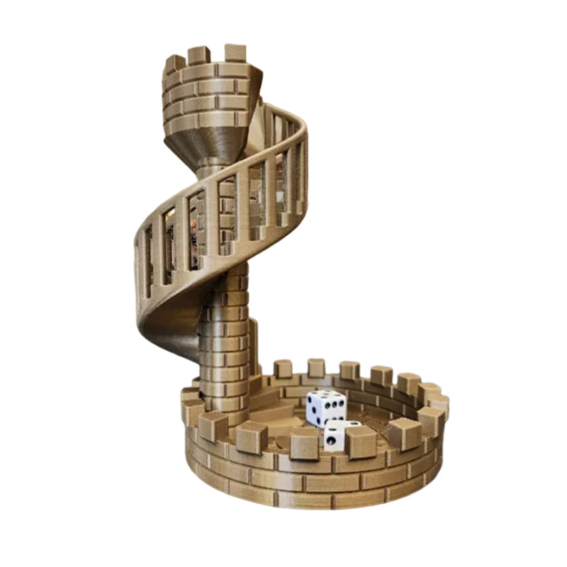 DiceMasters - 3D Printed Dice Tower with Spiral Staircase